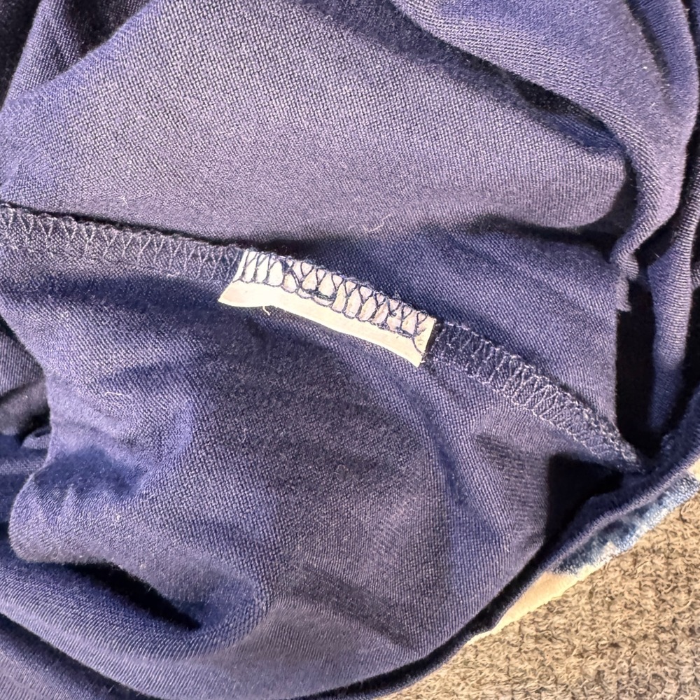 Desigual Patchwork Sheath Dress Womens Size M Blue Floral Mixed Media Ruffle Art - Picture 7 of 11